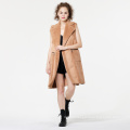 Faux Fur Collar Release Lapel Style Fur Coat